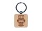Shocked and Surprised Christmas Nutcracker Face Engraved Wood Square Keychain Tag Charm